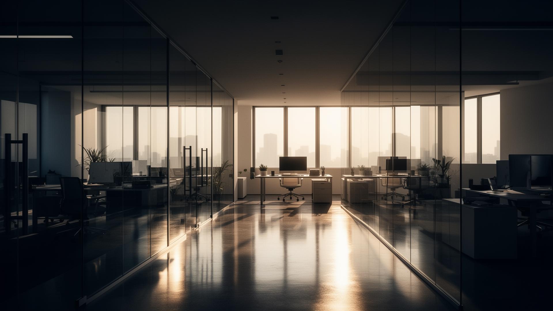 Modern open-plan office interior cleaned by SparkleSpaces